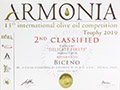 13° International Olive Oil Competition - Armonia 2019 - 2° classificato