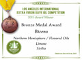 Biceno - 2015 Bronze Medal Aromatizzato Limone - Los Angeles International Extra Virgin Olive Oil competition