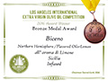 Biceno - 2016 Bronze Medal Aromatizzato Limone - Los Angeles International Extra Virgin Olive Oil competition