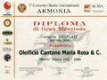 Biceno - Gran Menzione al 1° Concorso Oleario Internazionale "ARMONIA"