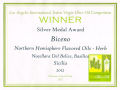 Biceno - 2012 Silver Medal Aromatizzato Basilico - Los Angeles International Extra Virgin Olive Oil competition
