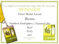 Biceno - 2013 Silver Medal Aromatizzato Basilico - Los Angeles International Extra Virgin Olive Oil competition
